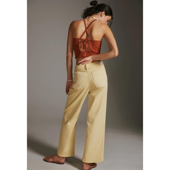 Paige | Carly High-Rise Cropped Wide-Leg Jeans in Vintage Vanilla Sugar Size 31 - Picture 2 of 12
